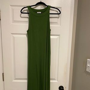 Green maxi sundress with pockets ! Only worn once.
